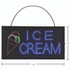 ALPINE INDUSTRIES ALP49713 LED Rectangular Ice Cream Sign, 19 x 10, Black Frame, Blue/Green/Orange/Red/White Graphics