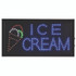 ALPINE INDUSTRIES ALP49713 LED Rectangular Ice Cream Sign, 19 x 10, Black Frame, Blue/Green/Orange/Red/White Graphics