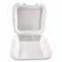 PLASTIFAR SA 12084 Foam Hinged Lid Containers, 9 x 9 x 3, White, Foam, 200/Carton