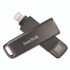 SANDISK CORPORATION IX70N128GAG6 Dual Phone USB 3.2 Type-C/Lightning Flash Drive, 128 GB, Black