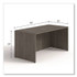 ALERA SVDS6030WA Alera Seville Series Desk Shell, 60" x 30" x 29", Walnut