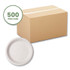 VEGWARE VWP013NFA Nourish Molded Fiber Tableware, Compostable, Plate, Sugarcane, 9" dia, White, 500/Carton