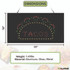 ALPINE INDUSTRIES ALP49711 LED Rectangular TACO Sign, 19 x 10, Black Frame, Green/Red/Yellow Graphics