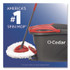 FREUDENBERG HOUSEHOLD PRODUCTS O-Cedar® 148473EA EZWring Spin Mop System, White Microfiber Head, Up to 51" Adjustable Red/Gray Handle