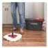 FREUDENBERG HOUSEHOLD PRODUCTS O-Cedar® 148473EA EZWring Spin Mop System, White Microfiber Head, Up to 51" Adjustable Red/Gray Plastic Handle