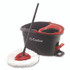 FREUDENBERG HOUSEHOLD PRODUCTS O-Cedar® 148473EA EZWring Spin Mop System, White Microfiber Head, Up to 51" Adjustable Red/Gray Handle