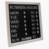 CONSOLIDATED STAMP COSCO 098221 Message/Business Hours Sign, 15 x 20.5, Black/Red