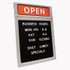 CONSOLIDATED STAMP COSCO 098221 Message/Business Hours Sign, 15 x 20.5, Black/Red