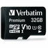 VERBATIM AMERICAS LLC 44083 Verbatim 32GB Premium microSDHC Memory Card with Adapter, UHS-I V10 U1 Class 10 - 32GB