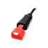 Tripp Lite PLC13RD RED color Plug-lock inserts prevent accidental disconnection of C14 plug-in power cords from C13 output receptacles. IEC 60320 plug-in electrical cords are frequently loose-fitting and are often subject to accidental disconnection during routine network maintenance. To prevent critical equipment plugs from getting knocked loose, place a Plug-lock insert over any C14 input cord and connect it to any C13 outlet. The insert strengthens the connection of the plug to the outlet, keeping critical equipment plugged-in and running during routine rack access and maintenance. Plug-lock inserts provide a no-clutter alternative to common zip-tie cord retention schemes and a low cost answer to expensive proprietary locking plug and outlet hardware. PLC13RD Plug-lock inserts ship in packages of 100.