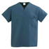 MEDLINE INDUSTRIES, INC. 910JCBL-CM Medline ComfortEase Unisex 1-Pocket Reversible Scrub Top, Large, Caribbean Blue
