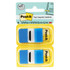 Find it fast with Post-it Flags. They make it simple to mark, call-out or highlight important information. They stick securely, remove cleanly and come in a wide variety of colors. Draw attention to critical items or use them to index, file or color code your work, either at home, work or in the classroom.  Ideal for marking documents without writing on them.  Use to draw attention to critical items, organize files or color-coding.  Make it simple to request action.  Sticks securely, removes cleanly.  The dispenser keeps flags organized and easy to find.  Blue, 1 in. wide.  50 per dispenser, 12 dispensers per pack