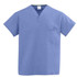 MEDLINE INDUSTRIES, INC. 910JTHXXXL-CM Medline ComfortEase 1-Pocket Reversible Unisex Scrub Top, 3X, Ceil Blue