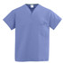 MEDLINE INDUSTRIES, INC. 910JTH4XL-CM Medline ComfortEase Unisex 1-Pocket Reversible Scrub Top, 4X, Ceil Blue