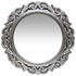 INFINITY INSTRUMENTS 20001AS-MR  Antique-Look Round Wall Mirror, 22-1/2inH x 22-1/2inW x 2-1/4inD, Silver