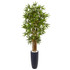 NEARLY NATURAL INC. 5818 Nearly Natural Bamboo 60inH Artificial Tree With Cylinder Planter, 60inH x 24inW x 24inD, Green