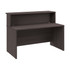 BUSH INDUSTRIES INC. ARV001SG Bush Business Furniture Arrive 60inW Reception Desk with Shelf, Storm Gray, Standard Delivery