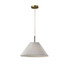 ADESSO INC 3803-21 Adesso Scarlet Chandelier Pendant Lamp, 17inW, Off-White Shade/Antique Brass Base