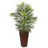 NEARLY NATURAL INC. 6968 Nearly Natural 41inH Areca Artificial Palm With Bamboo Planter, 41inH x 24inW x 24inD, Brown/Green
