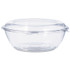 DART CTR48BD Tamper-Resistant, Tamper-Evident Bowls with Dome Lid, 48 oz, 8.9" Diameter x 3.4" h, Clear, Plastic, 100/Carton