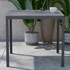 FLASH FURNITURE SBA268TBK  Harris Commercial Grade Indoor/Outdoor Square Steel Patio Dining Table, 28-3/4inH x 31-1/2inW x 31-1/2inD, Black
