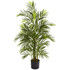 NEARLY NATURAL INC. 5388 Nearly Natural Areca Palm 42inH UV Resistant Indoor/Outdoor Plastic Tree With Pot, 42inH x 28inW x 28inD, Green