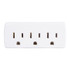 The GT3W wall tap adapter from CyberPower effectively expands a single outlet into three outlets. This wall tap adapter has three standard spaced, grounded outlets, one standard, three prong, grounded plug, and features a device holder on the top surface for convenience. CyberPower adapters come in a variety of designs.