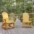 FLASH FURNITURE JJC14705YLW2  Savannah All-Weather Adirondack Rocking Chairs, Yellow, Set Of 2 Chairs