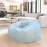 FLASH FURNITURE DGBEANLGFURTL  Oversized Bean Bag Chair For Kids And Adults, Teal Furry