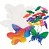 Transform your space into a butterfly conservatory! This complete kit is perfect for butterfly lovers and artists alike. Add color to the pre-cut Color Diffusing Paper wings with watercolor paint or washable markers, spray with water, and watch as the colors dance together to create one-of-a-kind patterns.  Once dry, fold and thread wings through the slot in the bug body and watch your creation come to life!  Pop on an antenna and attach a chenille stem through the body to make an adorable bug bracelet or hair bow!  Let science and art merge together to make learning fun and engaging for everyone.  Includes 75 bug bodies 1/2in x 2in (1 x 5 cm), 75 color diffusing wings, 75 antennae and guide.
