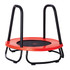 Active youngsters will enjoy bouncing on this Baby Trampoline from Gonge. Designed for lasting use and safety, this trampoline is ideal for keeping your little learners active.  Provides an exciting way for your children to stay active.  Constructed with a metal frame for stability.  Jumping canvas sits just 7in above the floor. Tension provides a springing effect even for small children.  Rubber covering and foam-covered supportive handles supply safety and protection during play. Handles measure 25-1/2in from the floor.  Weight capacity tested to support 44 lb.