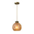 ADESSO INC 3896-21 Adesso Atticus Chandelier Pendant Lamp, 9inW, Amber Glosted Glass/Antique Brass
