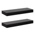 UNIEK INC. 219346 Kate and Laurel Havlock Wall Shelves, 2-1/4inH x 24inW x 8inD, Black, Set Of 2 Shelves