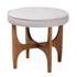 WHOLESALE INTERIORS, INC. 2721-13169 Baxton Studio Theo Japandi Ottoman Footstool, 18-5/16inH x 20-1/8inW x 20-1/8inD, Grayish Beige/Walnut Brown