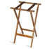 CENTRAL SPECIALTIES CO. 1170-1 CSL Deluxe Wood Tray Stand, 30inH x 18-1/2inW x 17inD, Dark Finish/Brown Straps