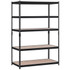EDSAL SANDUSKY CORP UR245P-BLK Edsal Muscle Rack Heavy Duty Boltless Steel Shelving Unit, 5-Shelf, 72inH x 48inW x 24inD, Black