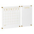 FLASH FURNITURE BRACS284545G2CG Martha Stewart Grayson Acrylic Monthly Wall Calendar And Notes Board, 18in x 18in, Clear/Gold, Undated