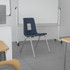 FLASH FURNITURE ADVSSC18NAVY  Advantage Student Stacking School Chair, Navy/Silver