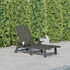 FLASH FURNITURE LEHMP2017414GY  Monterey All-Weather Adjustable Adirondack Lounge Chair with Cup Holder, Gray