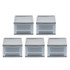 IRIS USA, INC. 500162 Iris Stackable Storage Bins With Drawers, 5-13/16inH x 8-3/4inW x 12-3/4inD, Gray, Set Of 5 Bins