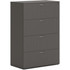 HNI CORPORATION LLF3620L4LS1 HON Mod HLPLLF3620L4 36in x 20in Lateral 4-Drawer File Cabinet, Slate Teak
