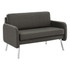 OFFICE STAR PRODUCTS SL5602-P52 Office Star Lounge Loveseat, 33-1/2inH x 48inW x 28-3/4inD, Smoke