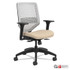 HON COMPANY SVR1AILC22TK Solve Series ReActiv Back Task Chair, Supports Up to 300 lb, 18" to 23" Seat Height, Putty Seat, Titanium Back, Black Base