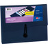 AVERY PRODUCTS CORPORATION 73545 Avery Slide & View Letter Organizer Folder - 8 1/2in x 11in - 40 Sheet Capacity - 6 Pocket(s) - Plastic, Poly - Navy - 1 Each
