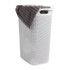 EMS MIND READER LLC 60HAMP-WHT Mind Reader 60L Slim Laundry Hamper Clothes Basket With Lid, 24-3/20inH x 13-3/4inW x 17-13/20inL, White