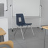 FLASH FURNITURE ADVSSC16NAVY  Advantage Student Stacking School Chair, Navy/Silver