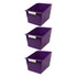 EDUCATORS RESOURCE ROM77306-3 Romanoff Products Tattle Wide Shelf File Boxes, 8inH x 7-1/2inW x 11inD, Purple, Pack Of 3 Boxes