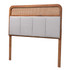 WHOLESALE INTERIORS, INC. 2721-12883 Baxton Studio Esti Mid-Century Modern Headboard, Queen, 60inH x 61-1/4inW x 13/16inD, Light Gray/Ash Walnut