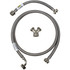SELA PRODUCTS, LLC STMKIT1 Certified Appliance Accessories Braided Stainless Steel Steam Dryer Installation Kit with Elbow, 6ft - Stainless Steel, Vinyl, PVC, Polyester - Silver, Clear