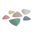 Use the GONGE River Stones Nordic to let children remain active and work on balance. The triangle stones offer rubber rims to help keep kids upright and come in small and large sizes.  Inspired by stepping stones in a river.  Triangular shapes offer varying steepness.  Rubber rims on the bases to prevent slips and protect floors.  Can be stacked to save space.  Weight capacity tested to support 200 lb.  Large stones measure 3-7/16inH x 14-5/8inW x 15inD, while the small stones measure 1-13/16inH x 10-5/16inW x 10-5/16inD.  Backed by the manufacturers 2-year limited warranty.